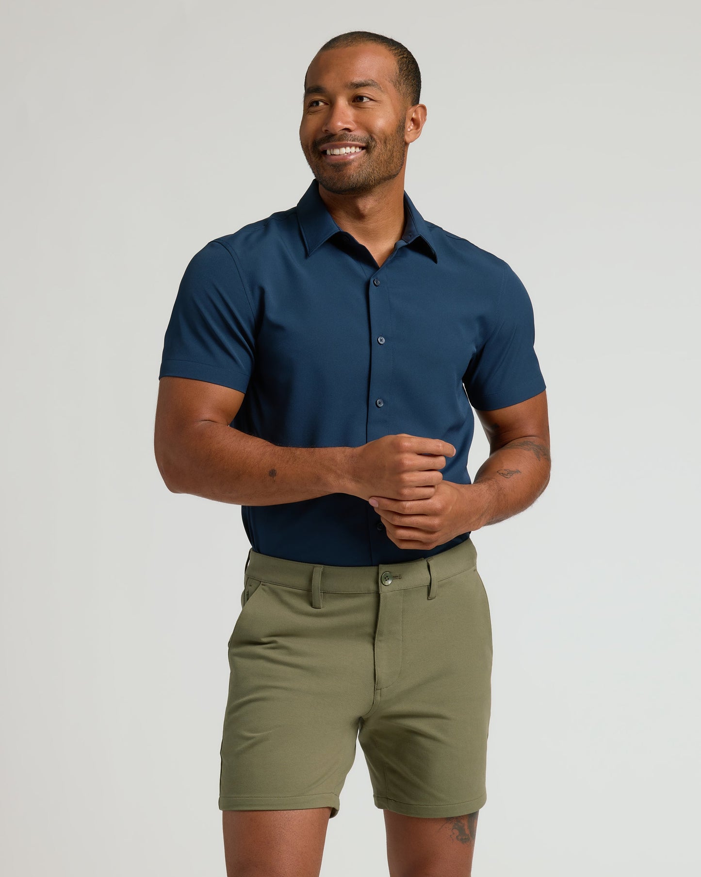 7" Military Green Chino Shorts 2.0