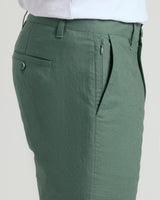 9" Moss Linen Shorts