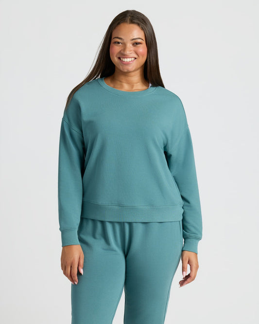 Womens Stormcloud Slouch Pullover Crew