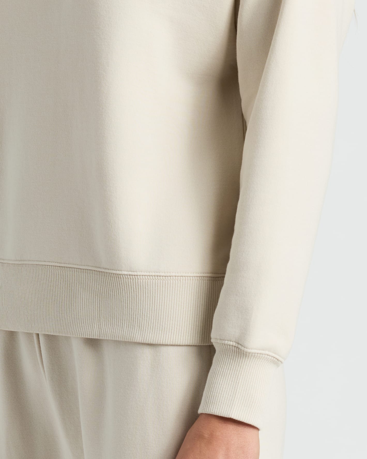 Womens Oatmeal Slouch Pullover Crew