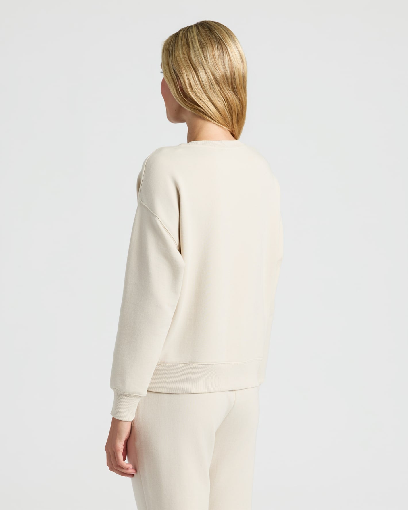 Womens Oatmeal Slouch Pullover Crew