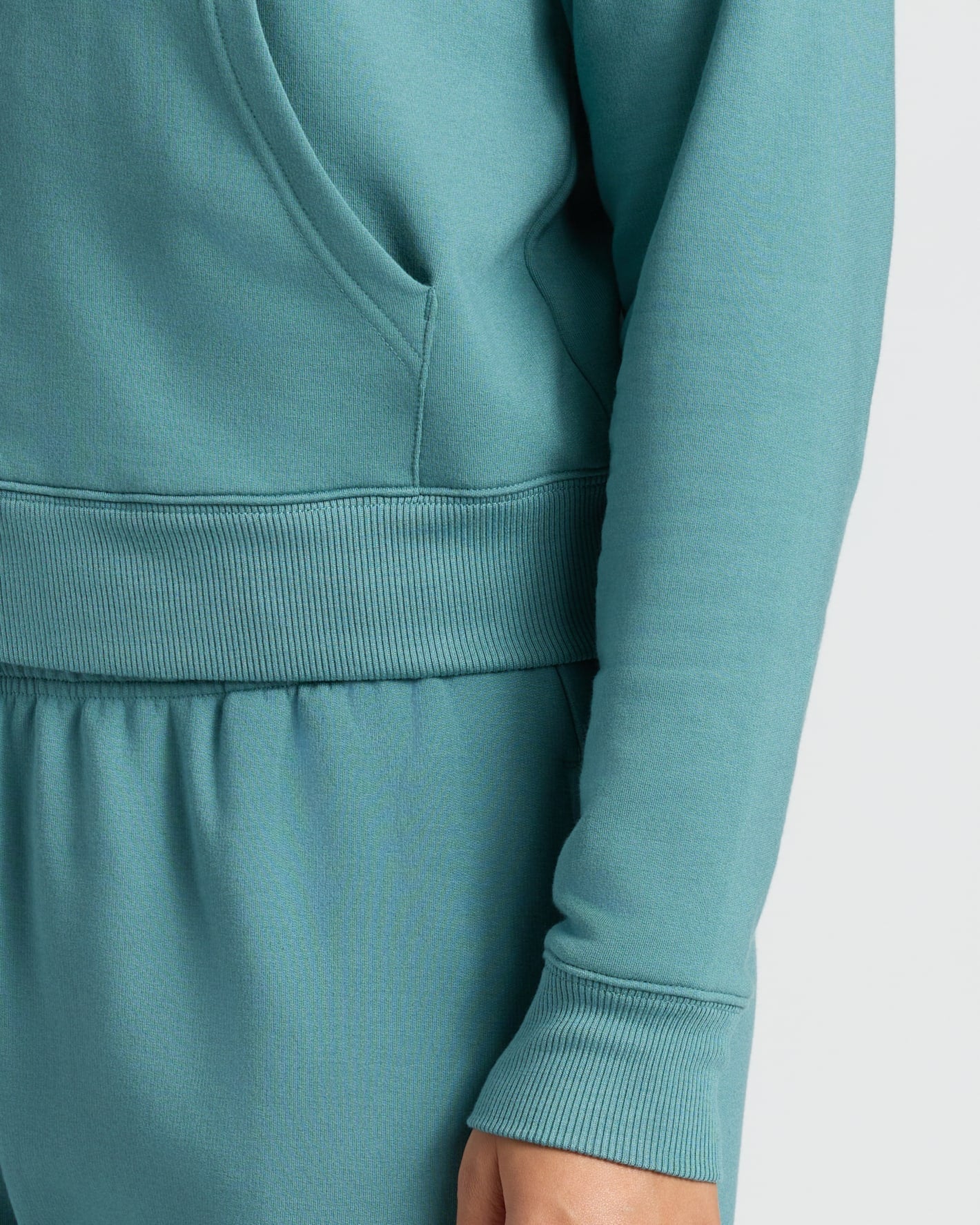 Womens Stormcloud Crop Zip Hoodie