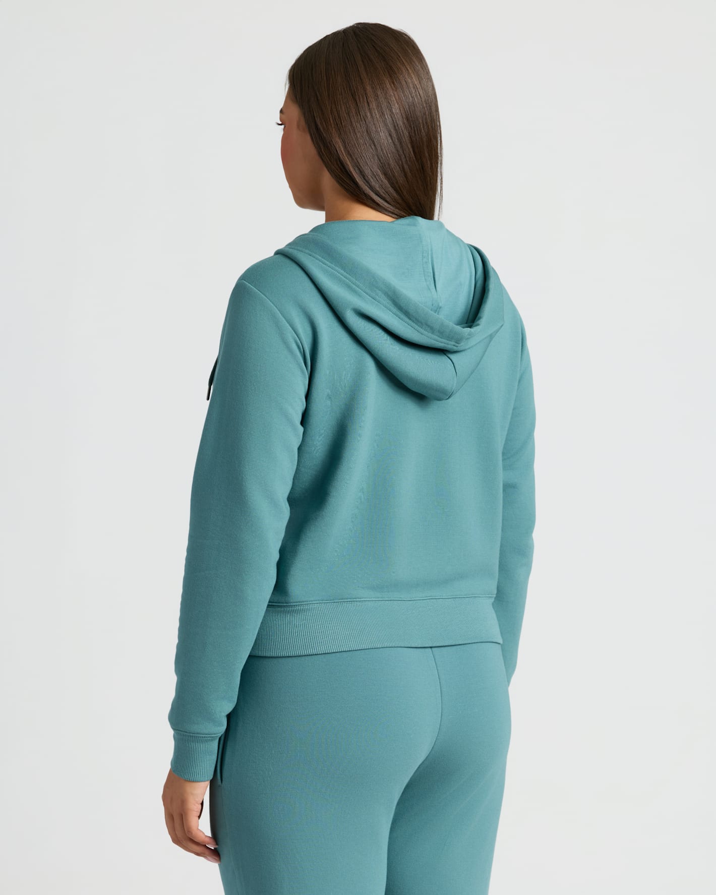 Womens Stormcloud Crop Zip Hoodie