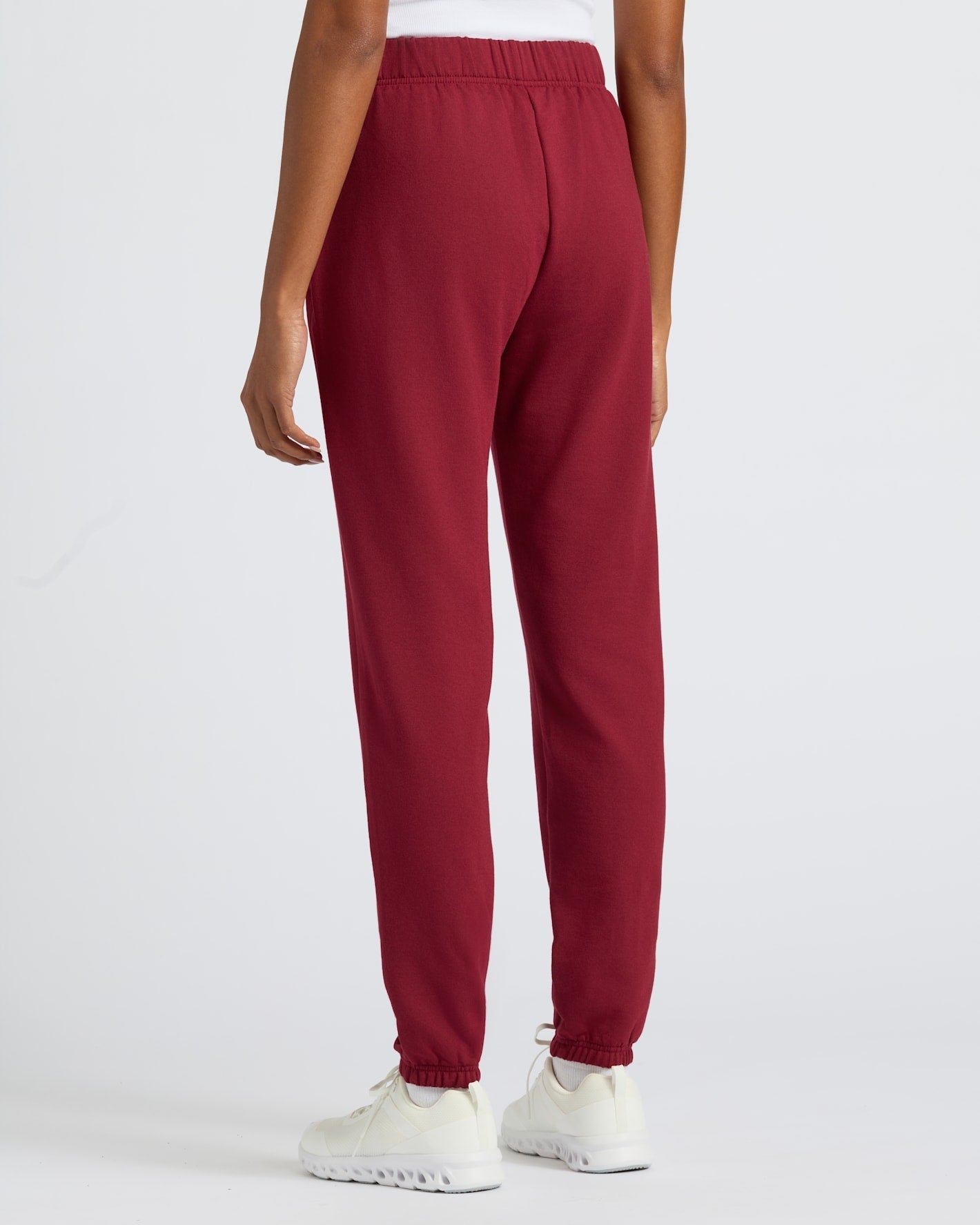 Womens Dark Maroon Relaxed Joggers