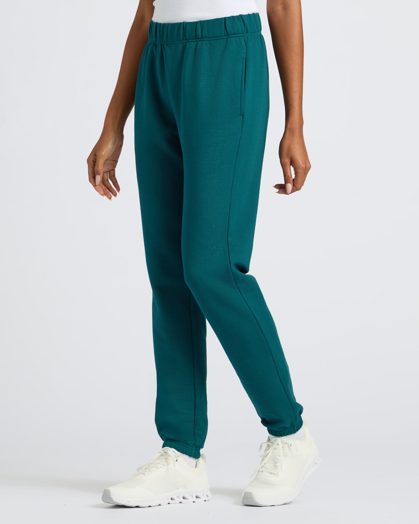 Womens Deep Emerald Relaxed Joggers
