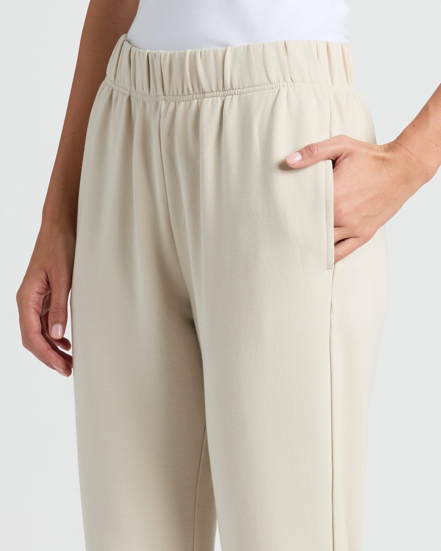Womens Oatmeal Relaxed Joggers
