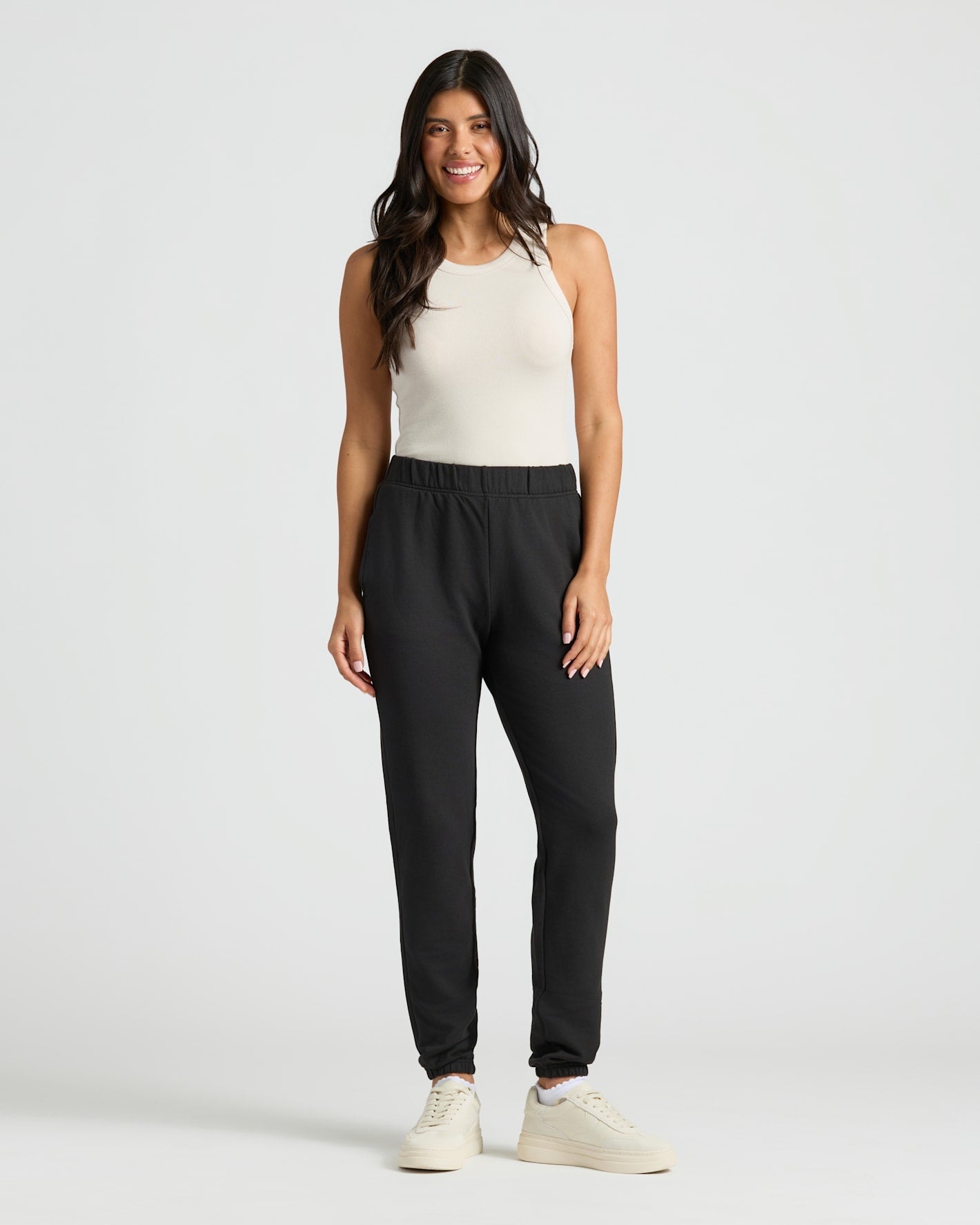 Womens Black Relaxed Joggers
