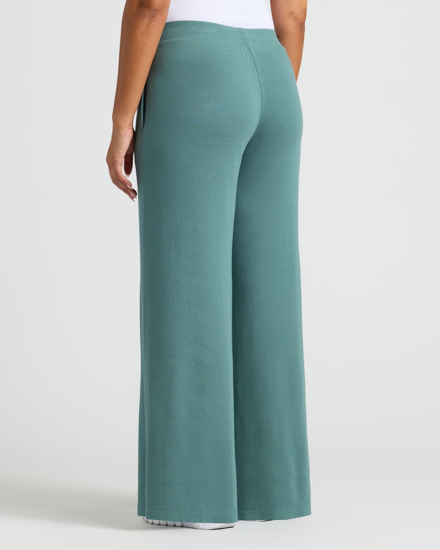 Womens Stormcloud Waffle Wide Leg Pants