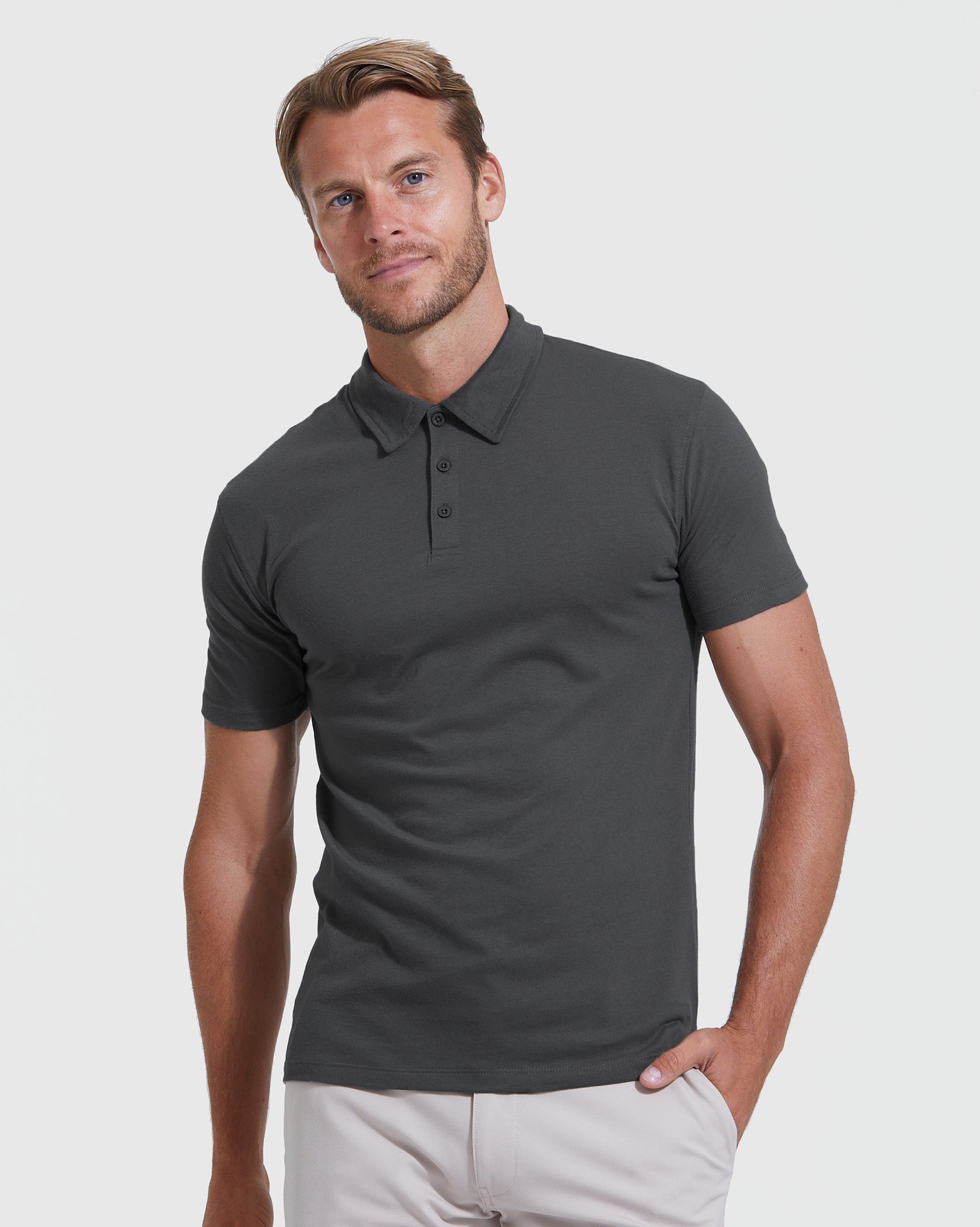 Dark Gray Polo Shirt | Men's Dark Gray Polo Shirts | True Classic ...