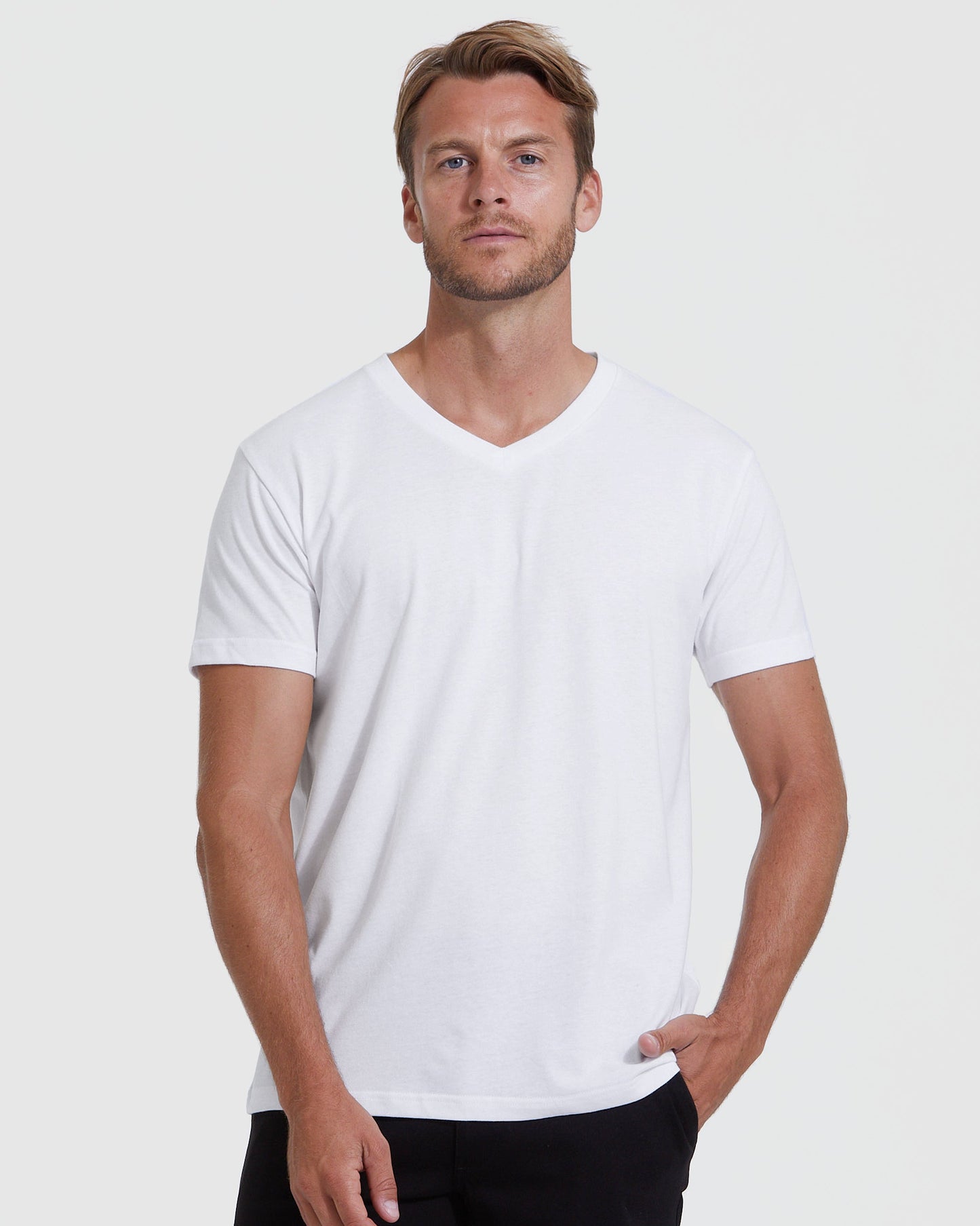 White V-Neck T-Shirt