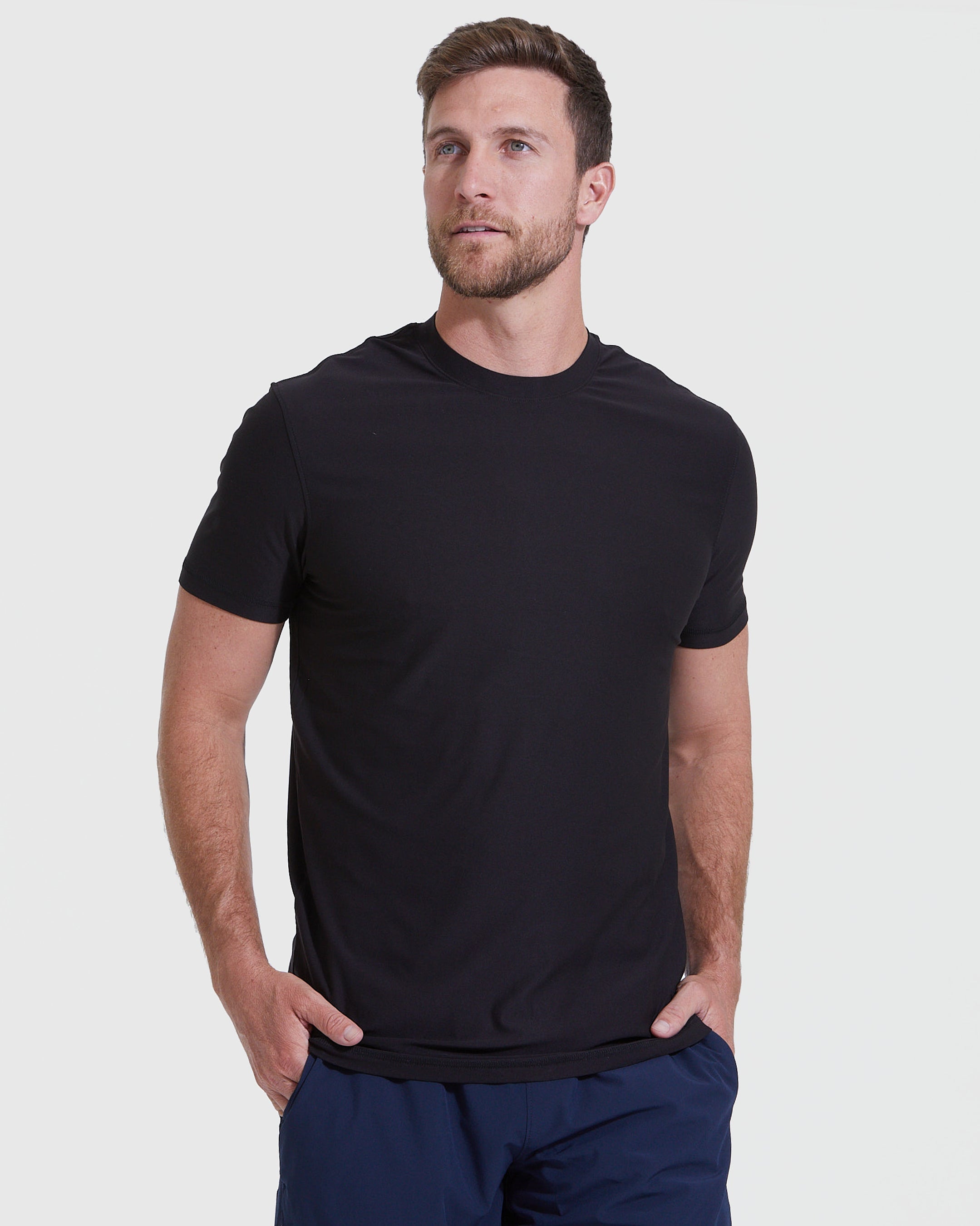 Black Tall Active Crew Neck – True Classic Corporate Wholesale